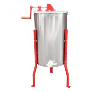 2 frame manual honey extractor with stainless steel drum for backyard beekeeping