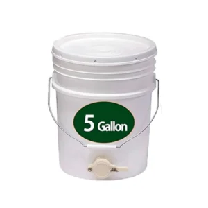 20L White Plastic Honey Bucket - Food-Grade BPA-Free Storage Pail