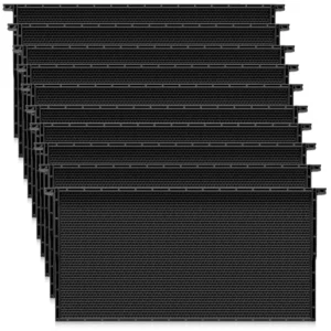Black One-Piece Plastic Bee Frame - High-Durability Food-Grade Foundation & Frame