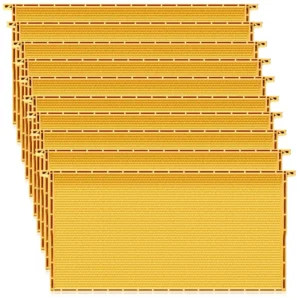 Deep Yellow One-Piece Plastic Bee Frame - Industrial Grade Food-Safe Foundation