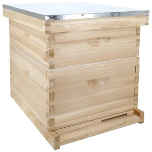 Langstroth 1 Deep & 1 Shallow Beehive Set - Premium Solid Wood Complete Kit