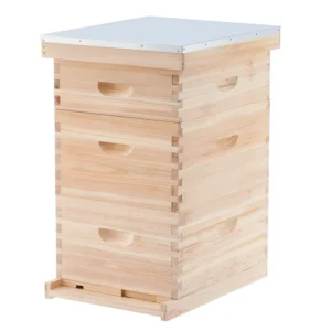 Langstroth 2 Deeps & 1 Shallow Beehive Set - Commercial Grade Triple-Tier Hive Kit