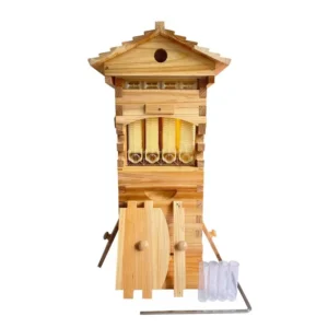 Mini Wax-Dipped Auto-Flow Beehive - Professional Weatherproof Self-Harvesting System
